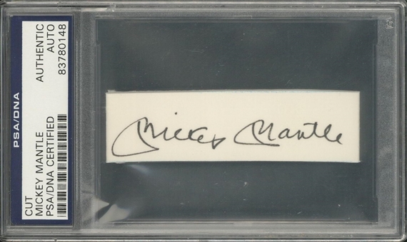 Mickey Mantle Signed Cut (PSA/DNA Authentic)